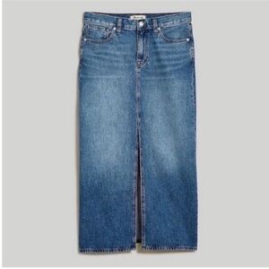 NWOT Madewell Denim Mid-Rise Maxi Skirt in Pratt Wash in 33